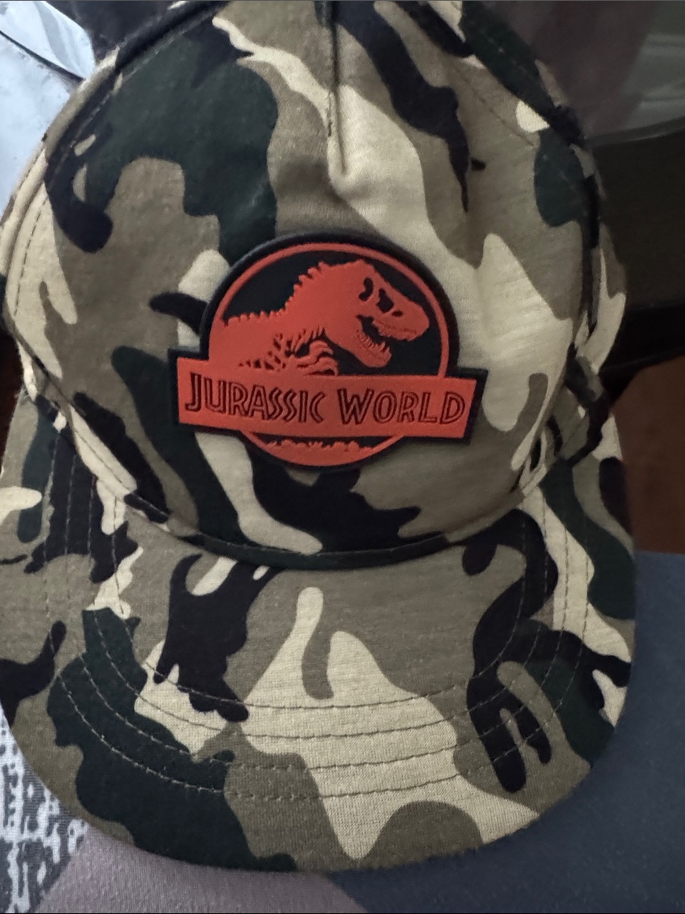 Jurassic World Kids Camo Snapback Hat - Green Camo